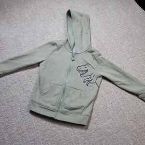 Cat & Jack boy's green dinosaur zip up hoodie